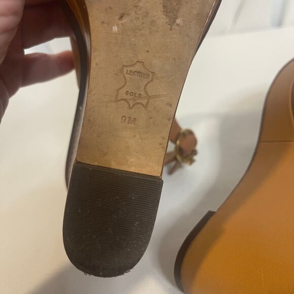 Tory Burch Selby 2 tone leather wedge sandals size 9-Preowned - Picture 9 of 12